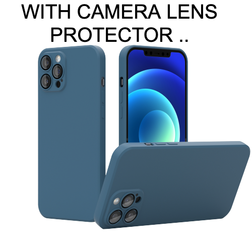 Silicone Case with Camera Protection for Phone 13 pro max - Navy