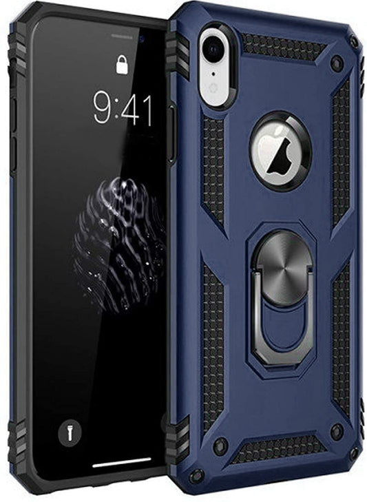 Hybrid Ring Case for iPhone Xr Navy Blue