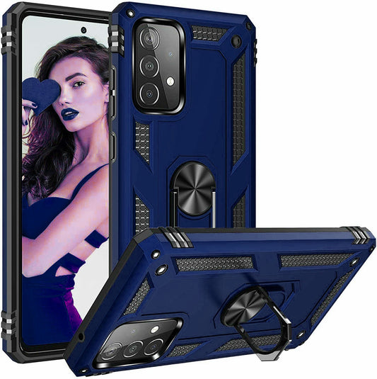 Blue Navy Hybrid Ring Case for Samsung A53