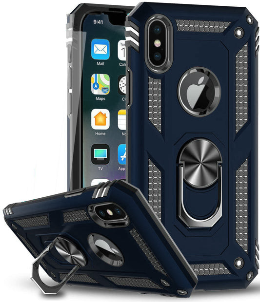 Hybrid Ring Case for iPhone X / Xs Navy Blue