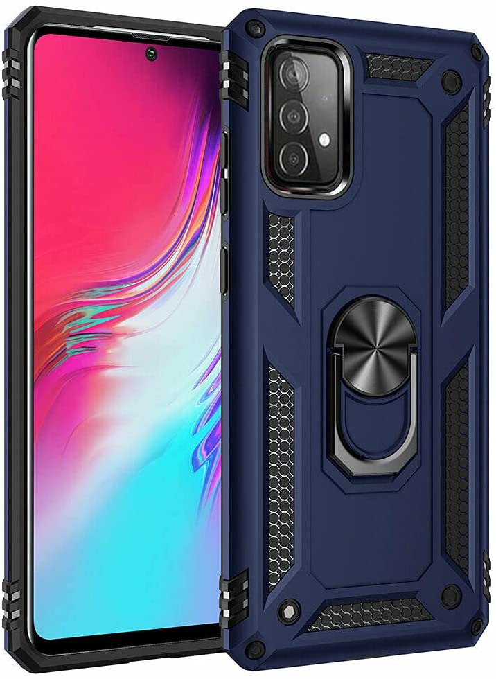 Blue Navy Hybrid Ring Case for Samsung A52