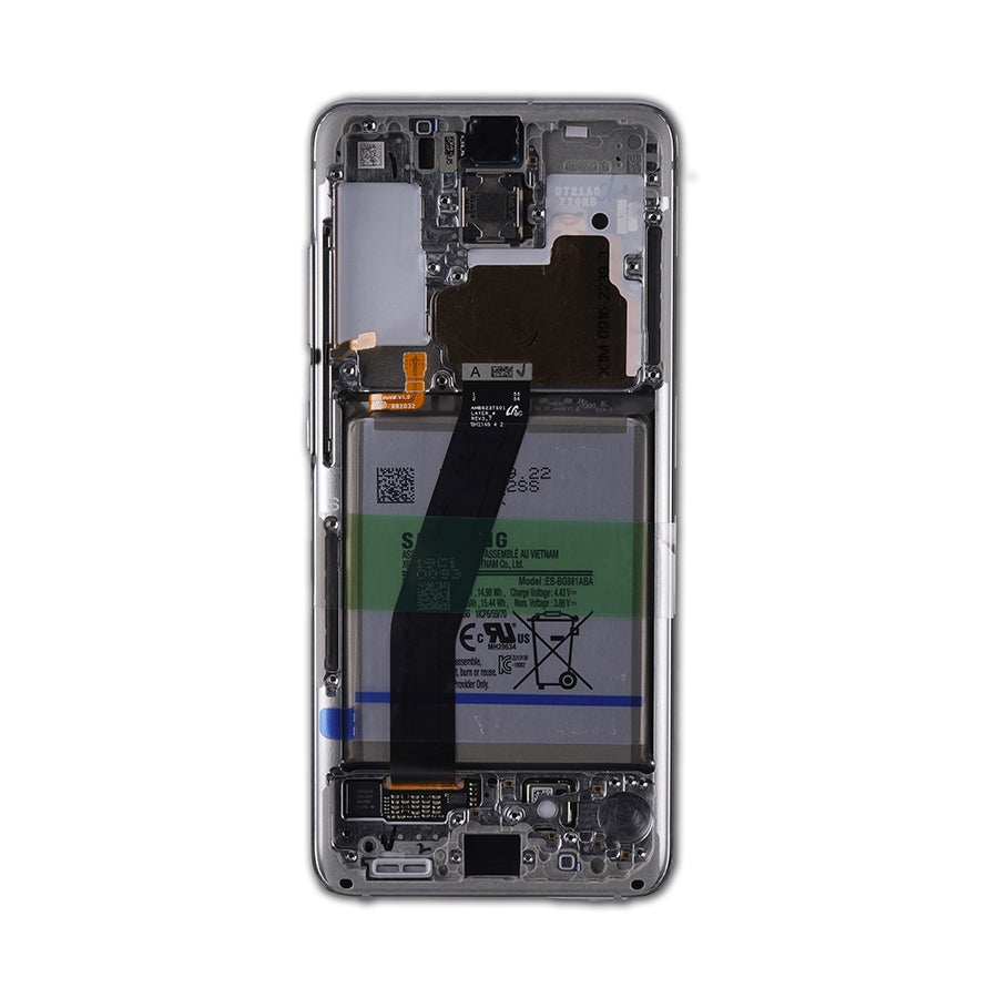 OLED Assembly With Frame For Samsung Galaxy S20 5G (Verizon 5G UW Frame Only) (Service Pack) (Cloud White)