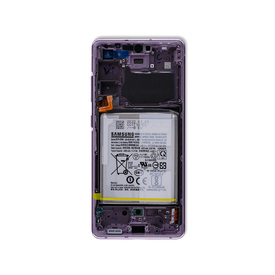 OLED Assembly With Frame For Samsung Galaxy S20 FE 4G / 5G (Service Pack) (Cloud Lavender)