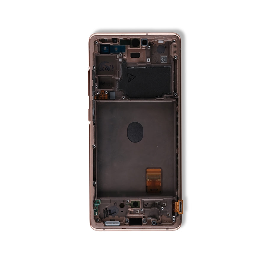 OLED Assembly With Frame For Samsung Galaxy S20 FE 4G / 5G (Service Pack) (Cloud Orange)