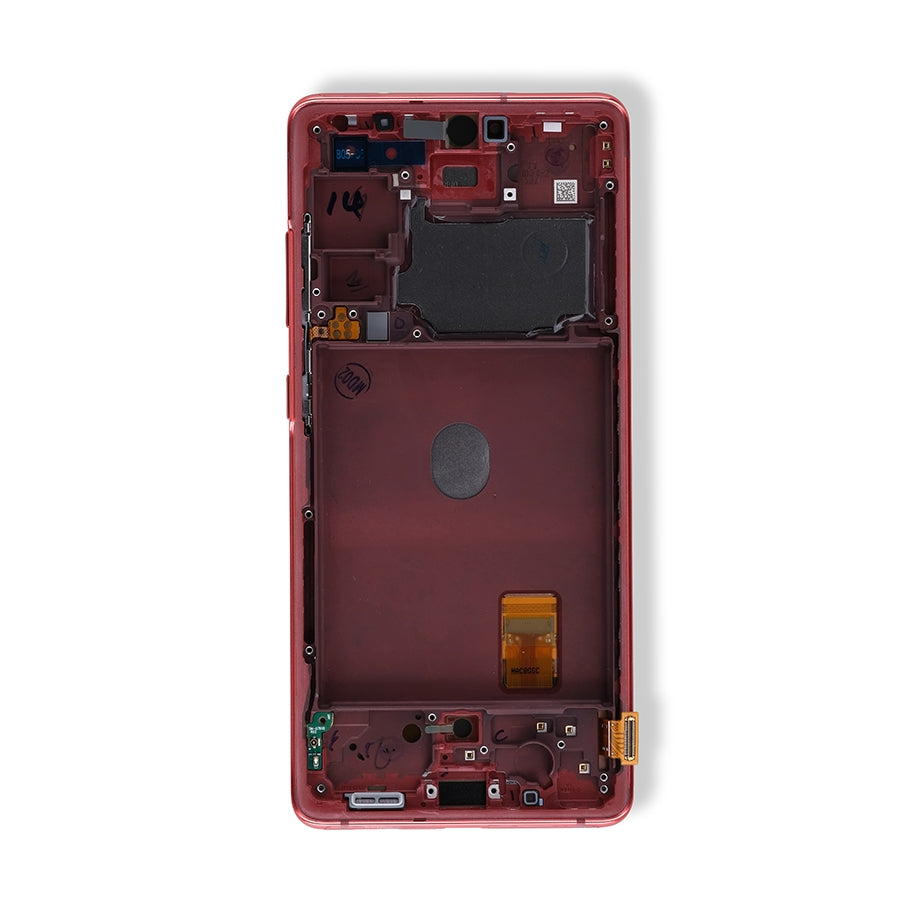 OLED Assembly With Frame For Samsung Galaxy S20 FE 4G / 5G (Service Pack) (Cloud Red)