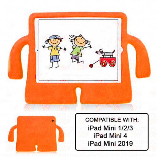 ORANGE 3D SILICON KID'S CASE IPAD MINI 2/3/4/5