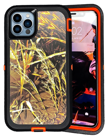 Defender Orange Camo Case for iPhone 13 PRO MAX