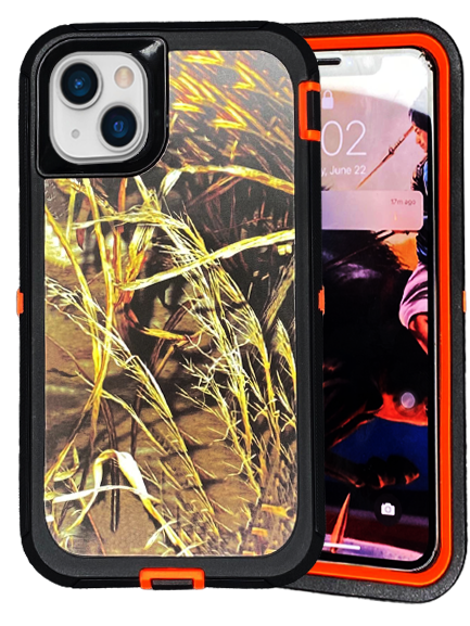Defender Orange Camo Case for iPhone 14 PLUS