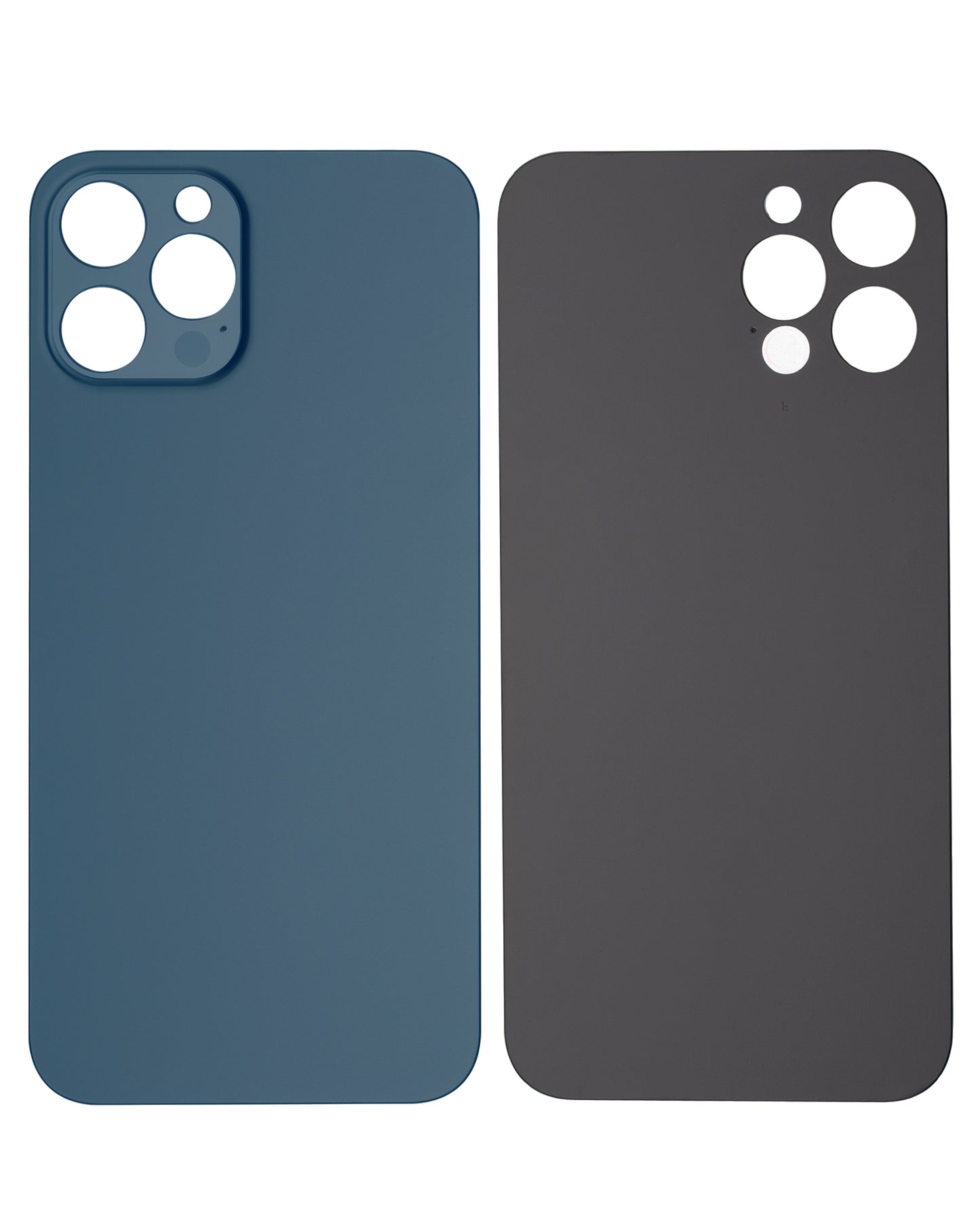 Back Glass With 3M Adhesive For iPhone 12 Pro Max (No Logo / Large Camera Hole) (Pacific Blue)