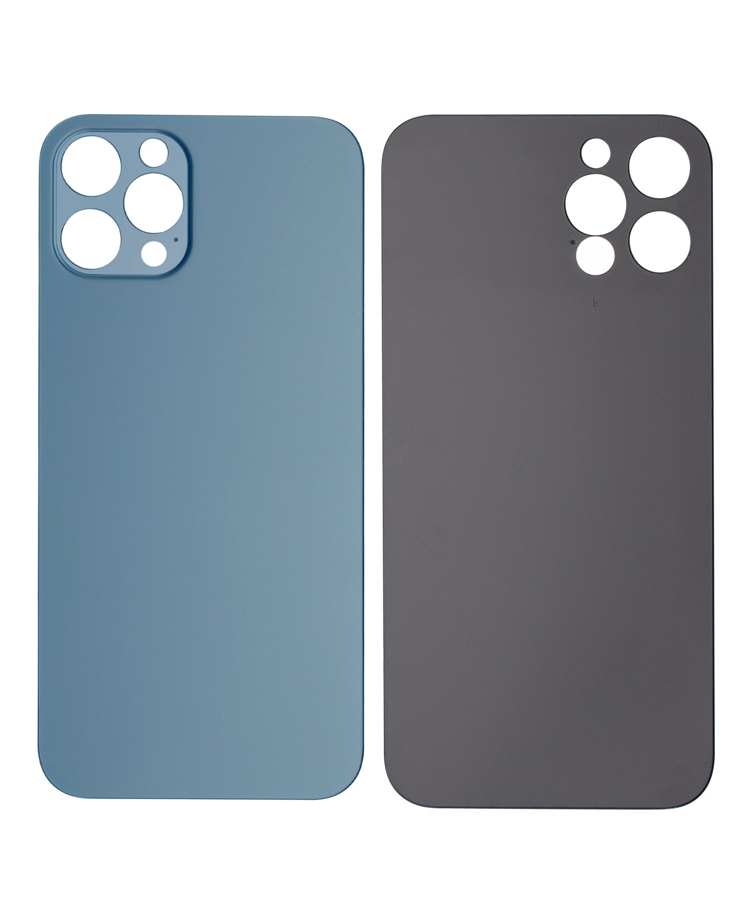 Back Glass With 3M Adhesive For iPhone 12 Pro (No Logo / Large Camera Hole) (Pacific Blue)