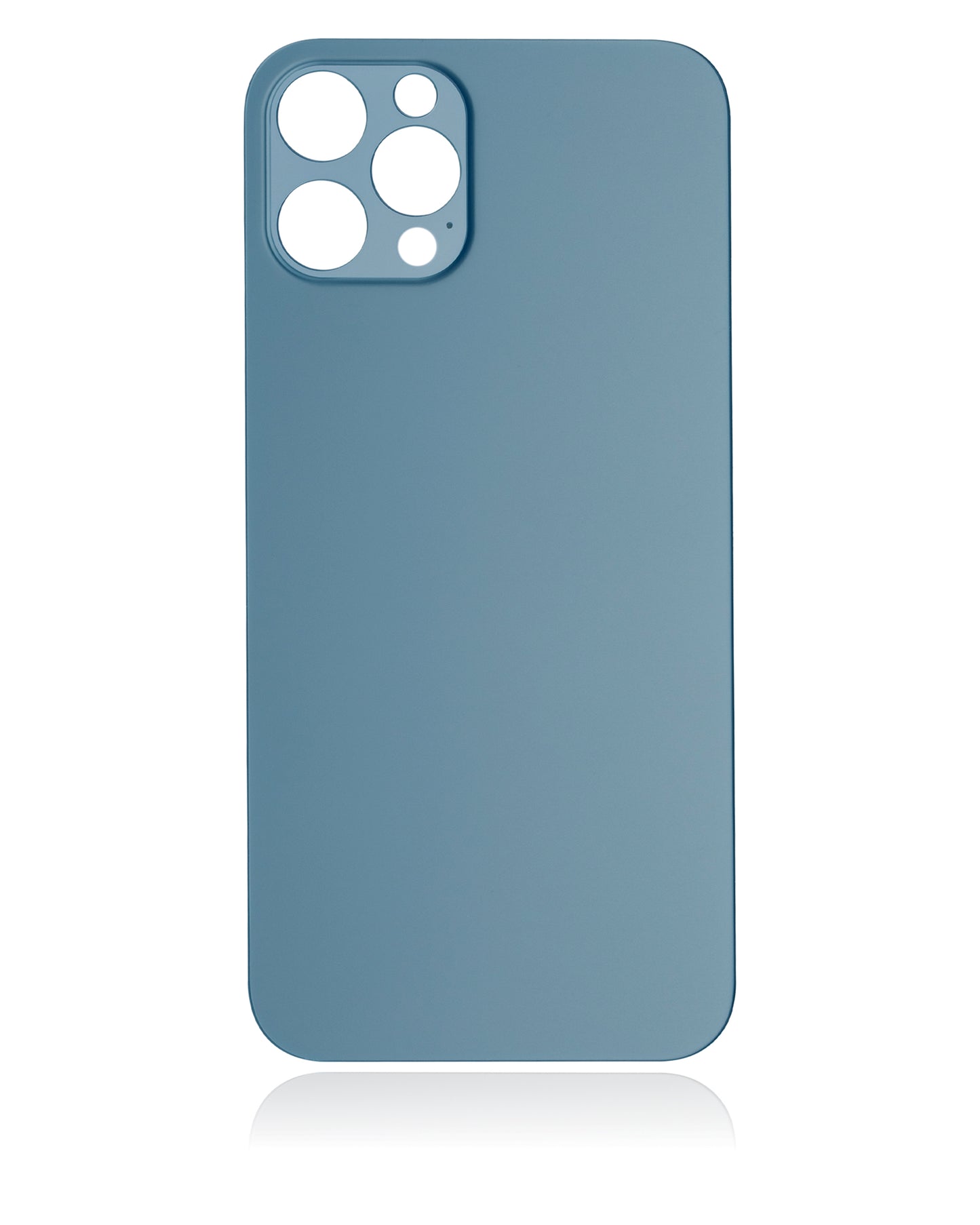 Back Glass With 3M Adhesive For iPhone 12 Pro (No Logo / Large Camera Hole) (Pacific Blue)