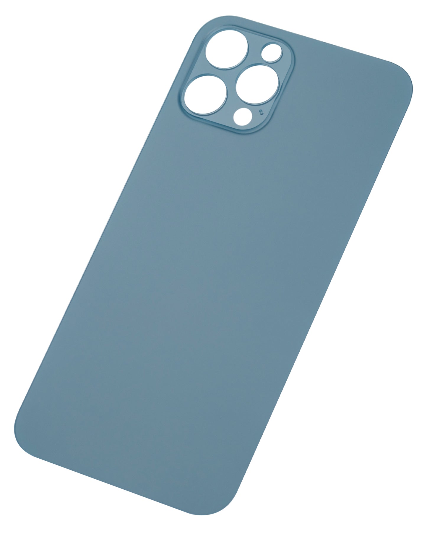 Back Glass With 3M Adhesive For iPhone 12 Pro (No Logo / Large Camera Hole) (Pacific Blue)