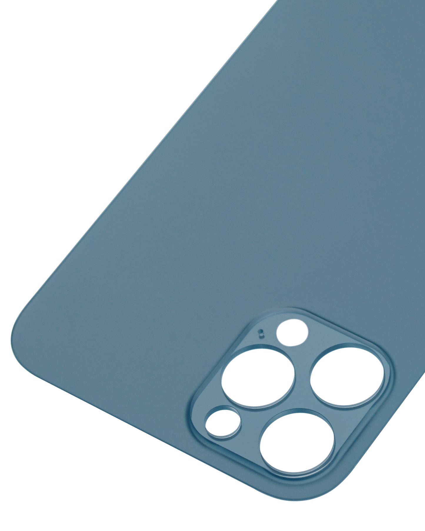 Back Glass With 3M Adhesive For iPhone 12 Pro (No Logo / Large Camera Hole) (Pacific Blue)