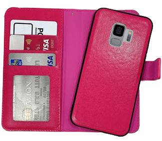 Pink Magnetic Wallet Case Samsung A8