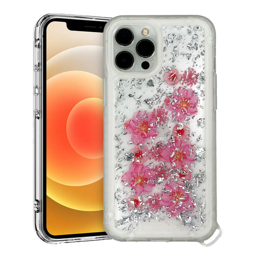 PINK FLOWERS GLITZ IP 11 PRO MAX