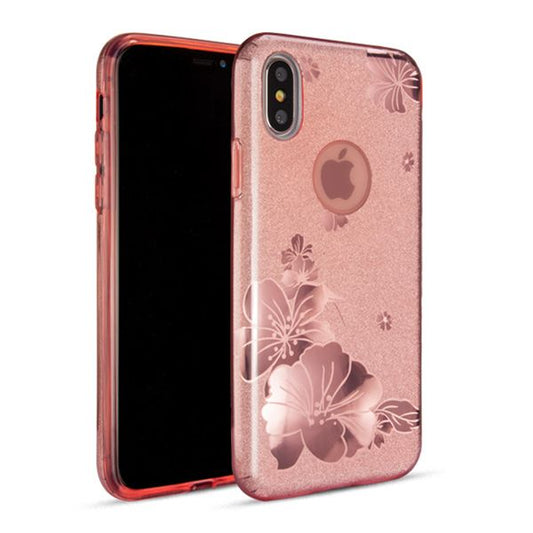 Glitter Graphic Pink Case For iPhone XS MAX