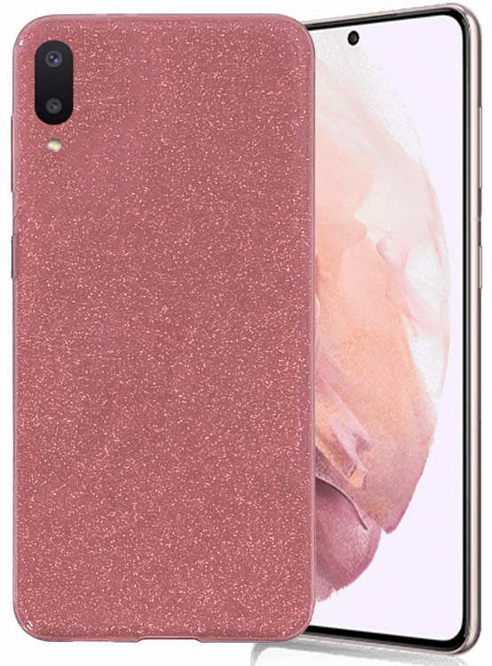 Glitter Silicone Pink Case For Samsung A02