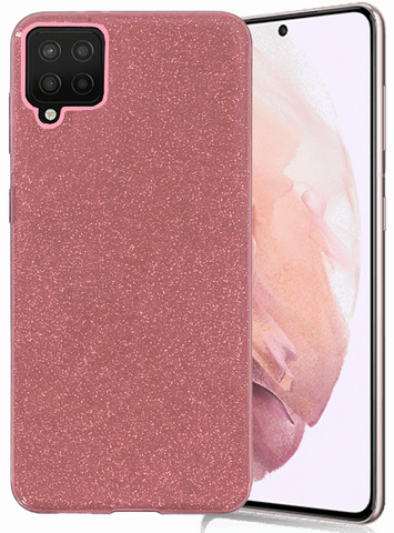 Glitter Silicone Pink Case For Samsung A12