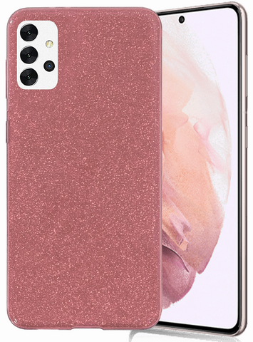 Glitter Silicone Pink Case For Samsung A32 4G