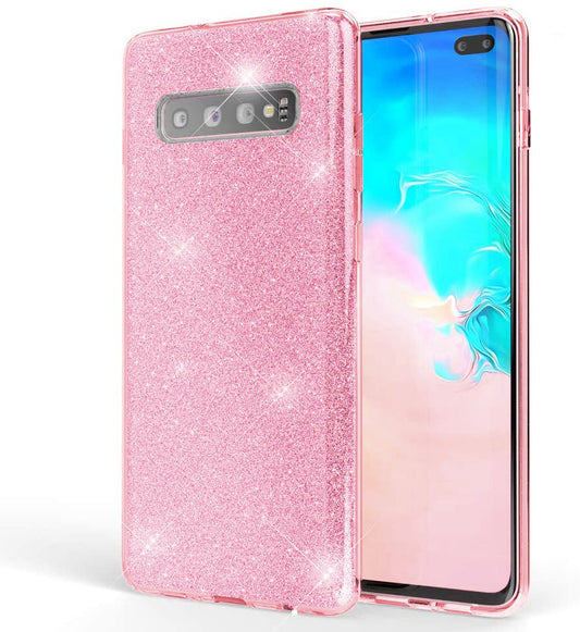 Glitter Silicone Pink Case For Samsung S10 LITE