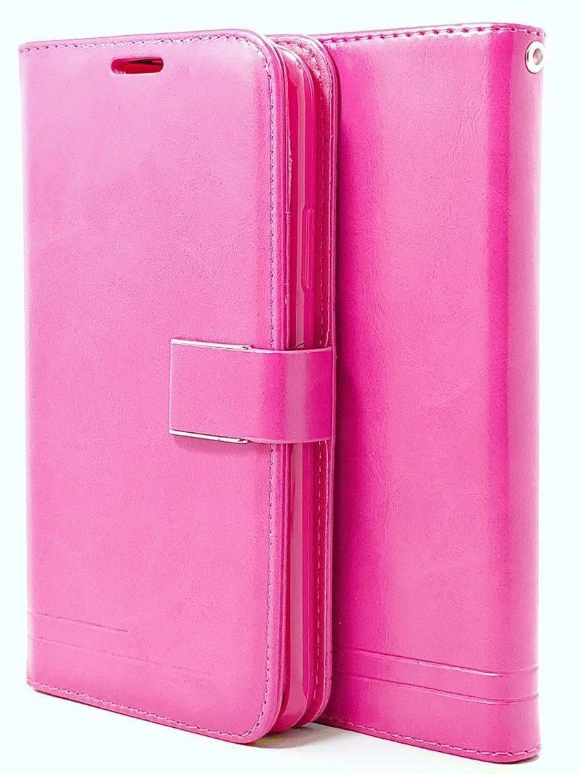 Pink METAL FLAP Wallet Case iPhone XS MAX