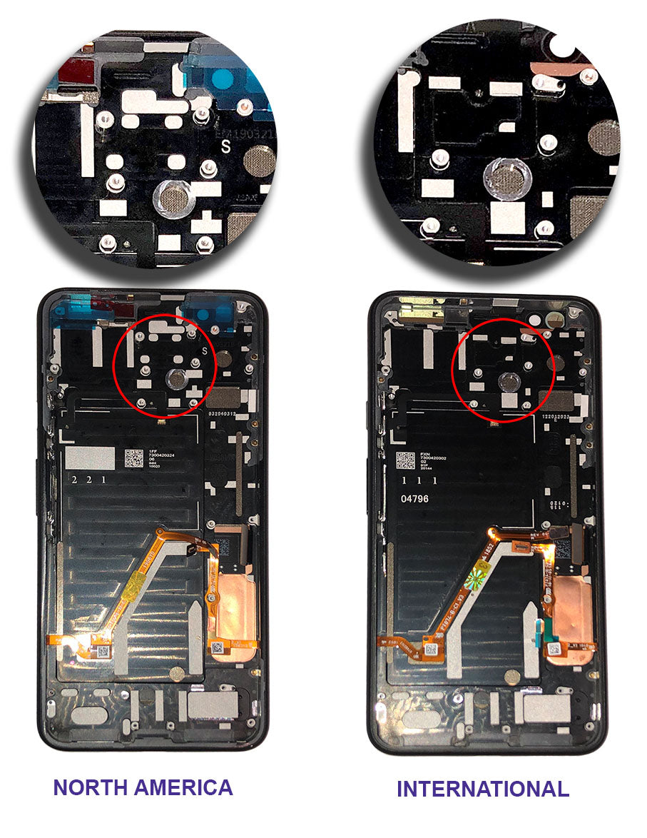 OLED Assembly With Frame For Google Pixel 4 XL (Refurbished) (Clearly White Power Button) - replacement part additional angle