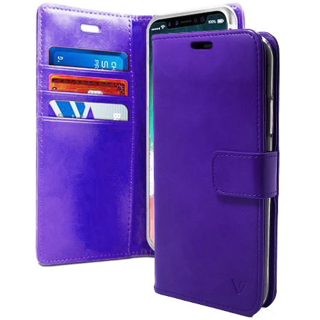 Wallet Leather Case For Google Pixel PIXEL 7 PRO Purple