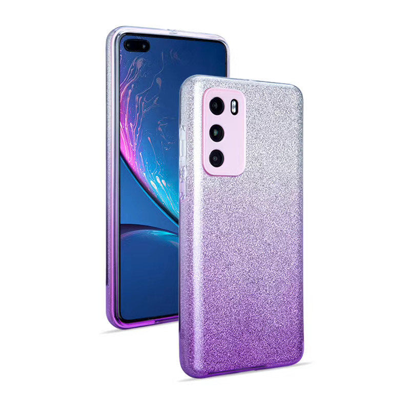Glitter Silicone Case For Samsung S20 PLUS Purple