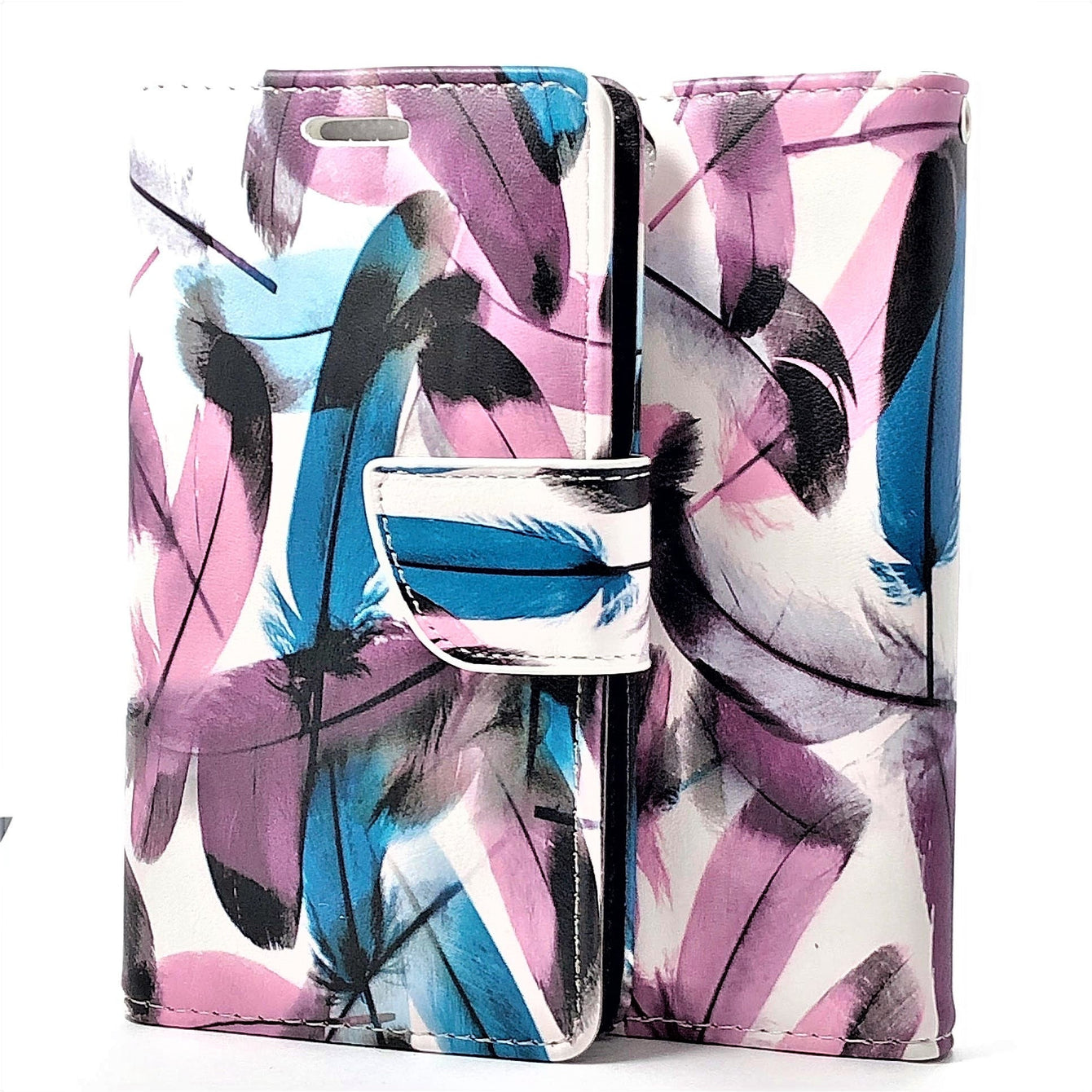 Purple Feather Puff Wallet Case NOTE 10 PRO