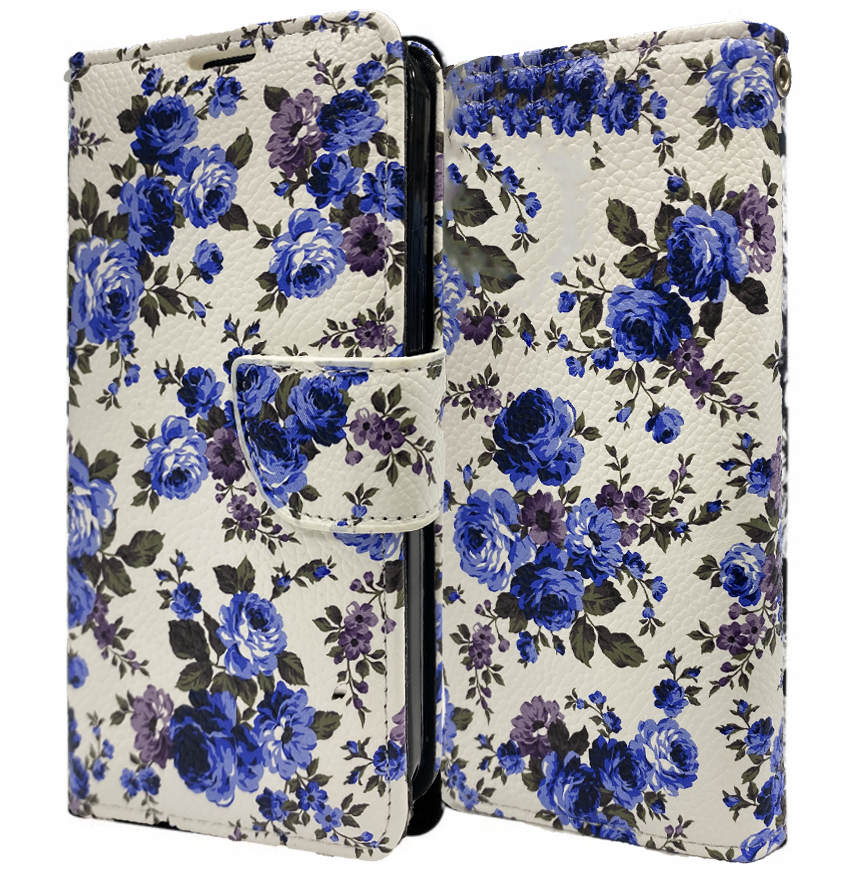 Purple FLOWER Puff Wallet Case iPhone 13 PRO MAX