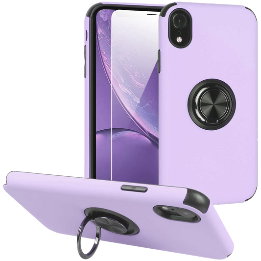 Hybrid Ring Case for iPhone XR Purple