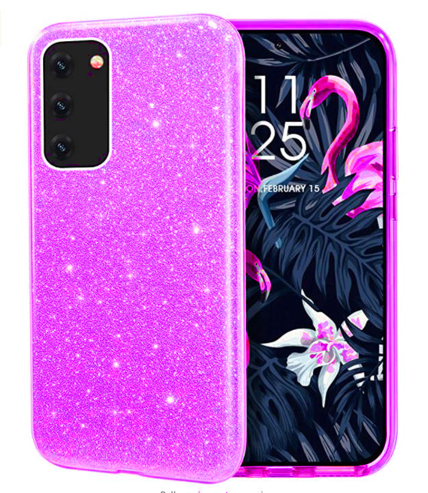 Glitter Silicone Purple Case For Samsung S20