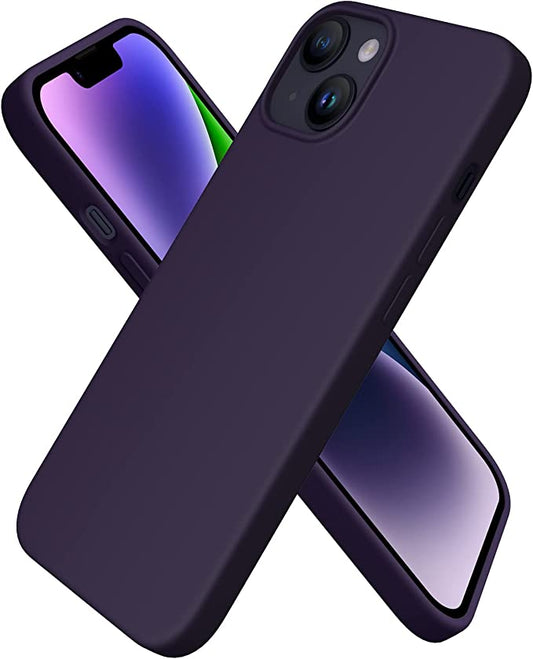 No Logo Silicone Purple Hybrid Case For iPhone 14 iPhone 13