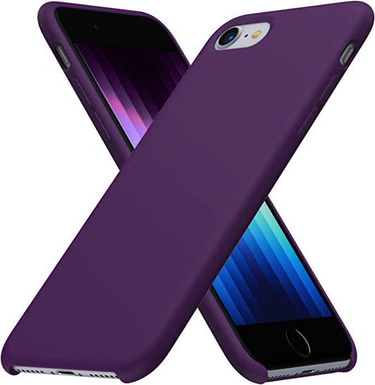 No Logo Silicone Purple Hybrid Case For iPhone 7 iPhone 8