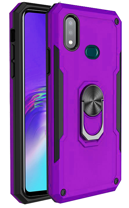 Purple Hybrid Ring Case for Samsung A20S