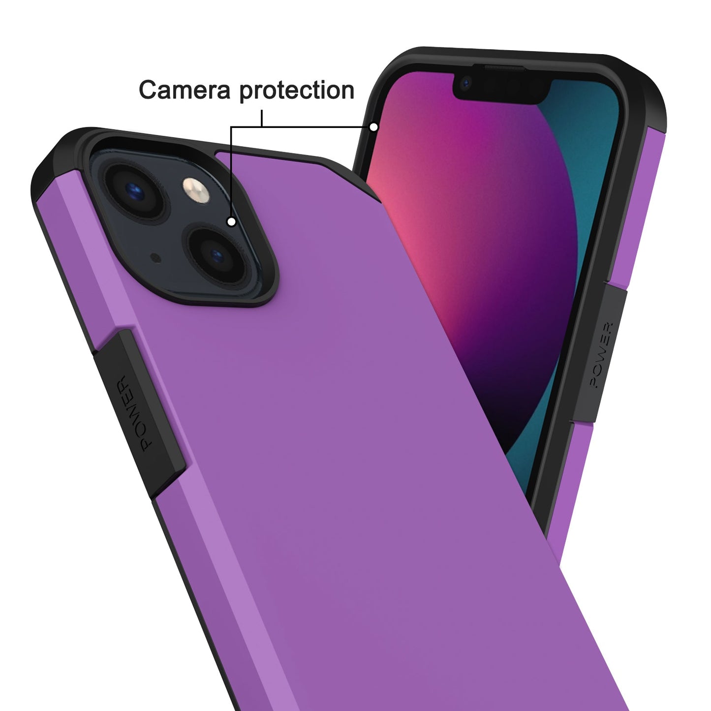 Slim Armor Protective Purple Case for iPhone 15