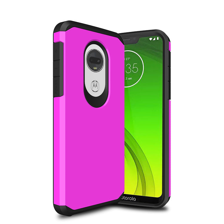 Slim Armor Protective Purple Case for Motorola G7 PLAY