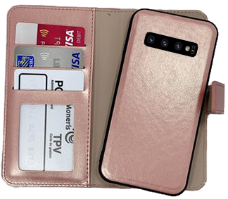 Rose Gold Magnetic Wallet Case Samsung S10 PLUS