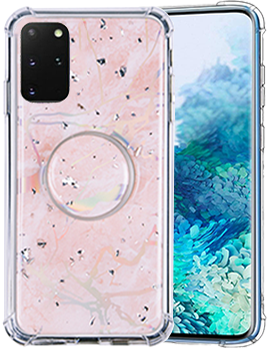 Popsocket Rose Gold Marble Case For Samsung S20 PLUS