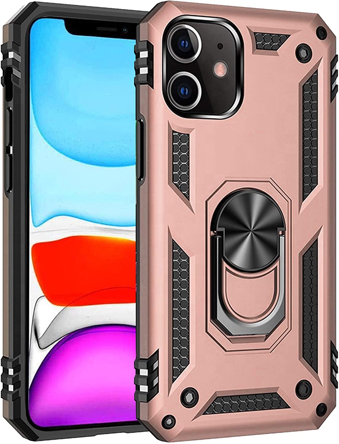 Hybrid Ring Case for iPhone 11 Rose Gold