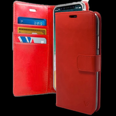 Red Wallet Case Samsung S22 PLUS