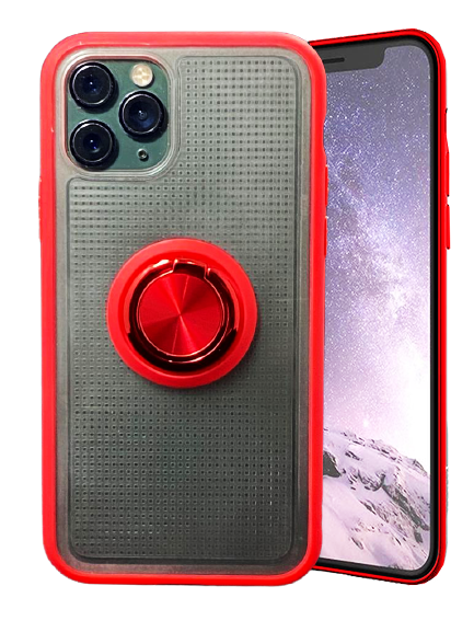RED CLEAR BACK RING IP 11 PRO