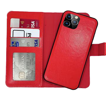 Red Magnetic Wallet Case iPhone 11 PRO