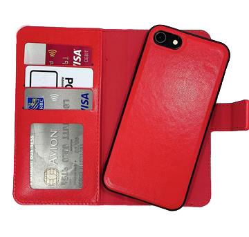 Red Magnetic Wallet Case iPhone XS MAX