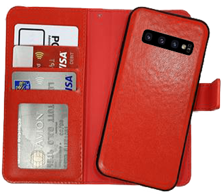 Red Magnetic Wallet Case Samsung S10 LITE