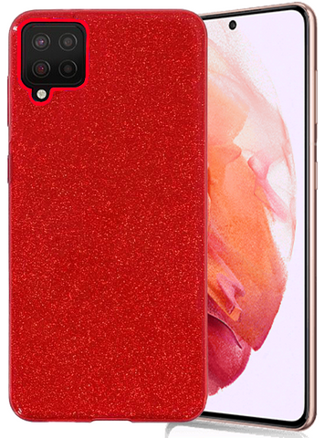 Glitter Silicone Red Case For Samsung A12