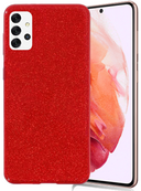 Glitter Silicone Red Case For Samsung A32 4G