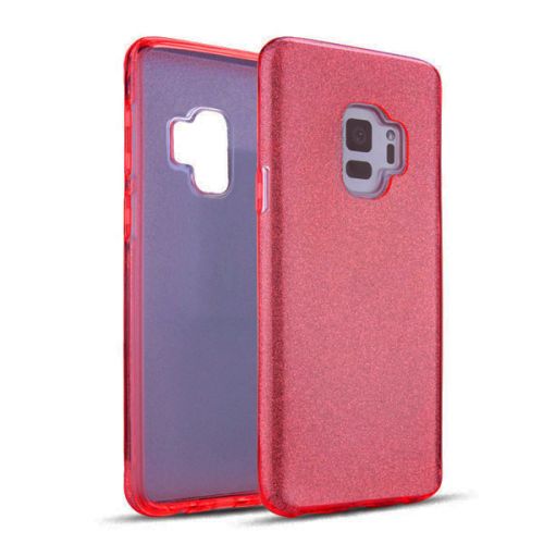 Glitter Silicone Red Case For Samsung A8 (2018)