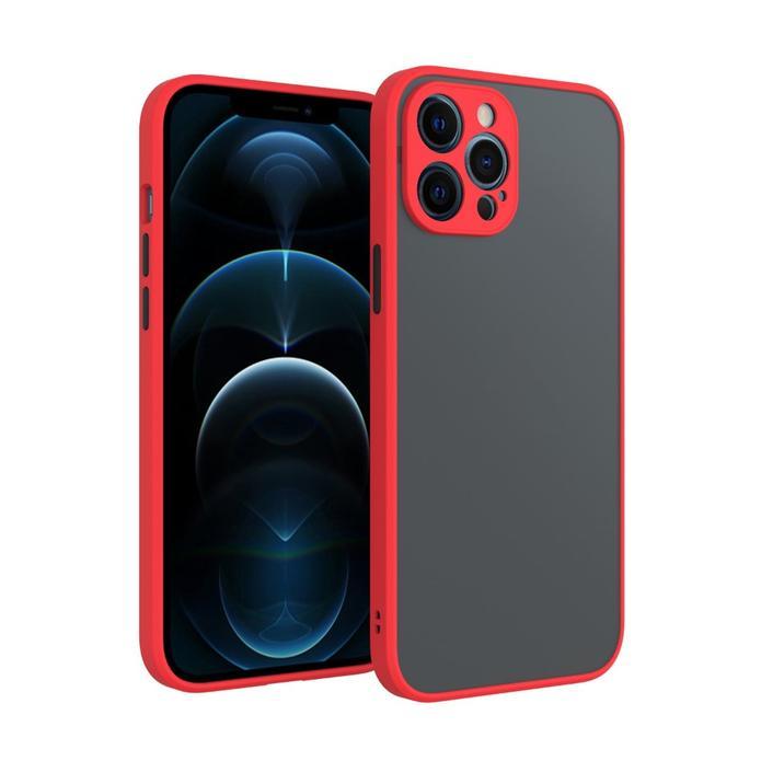 Trim Red Matt Case With Camera Lens For iPhone 14 PRO MAX
