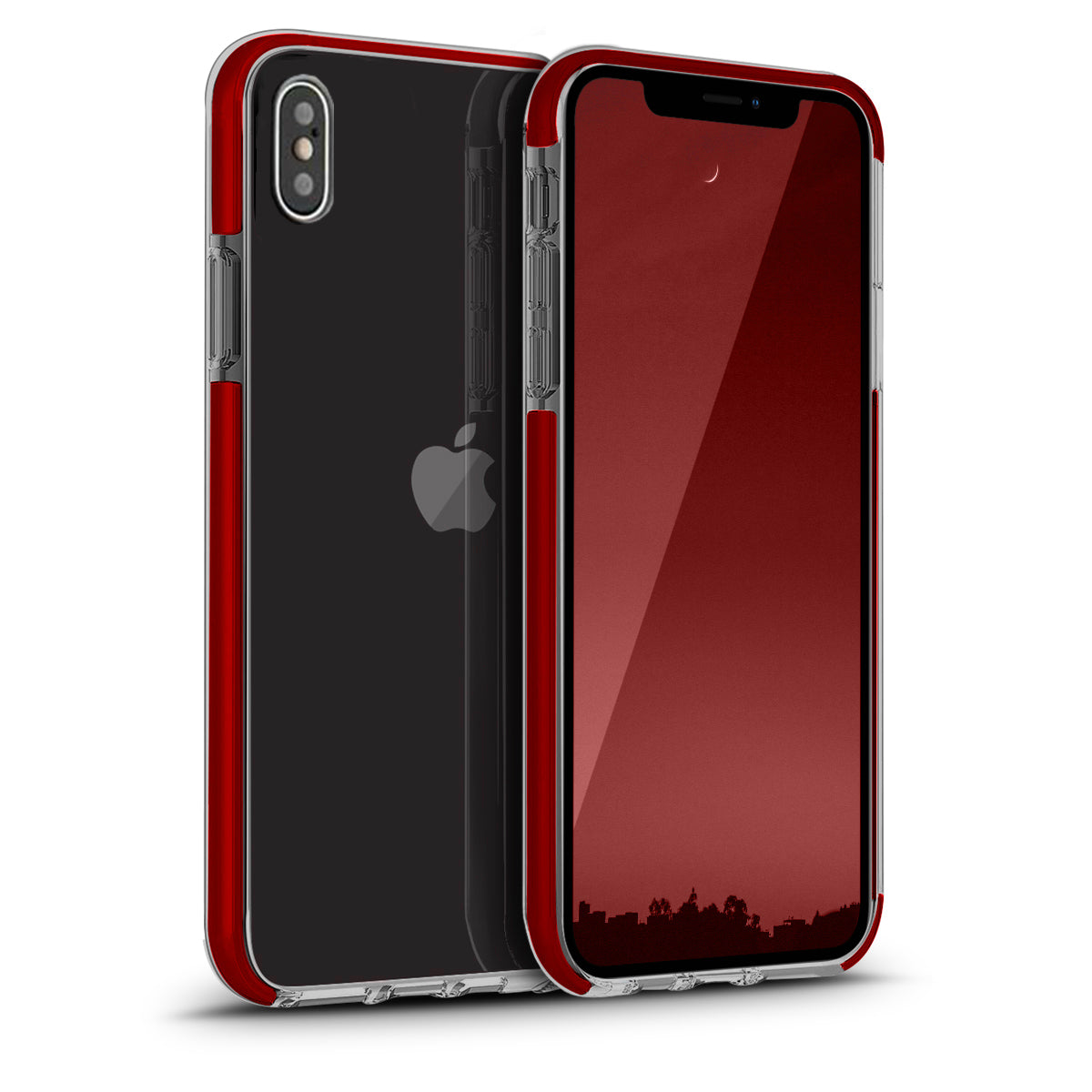 Clear Trim Case for iPhone Xs Max Red